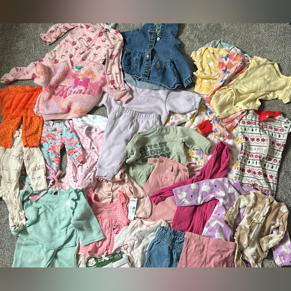 Bundle of Babygirl Clothes - (Newborn-6 Months)